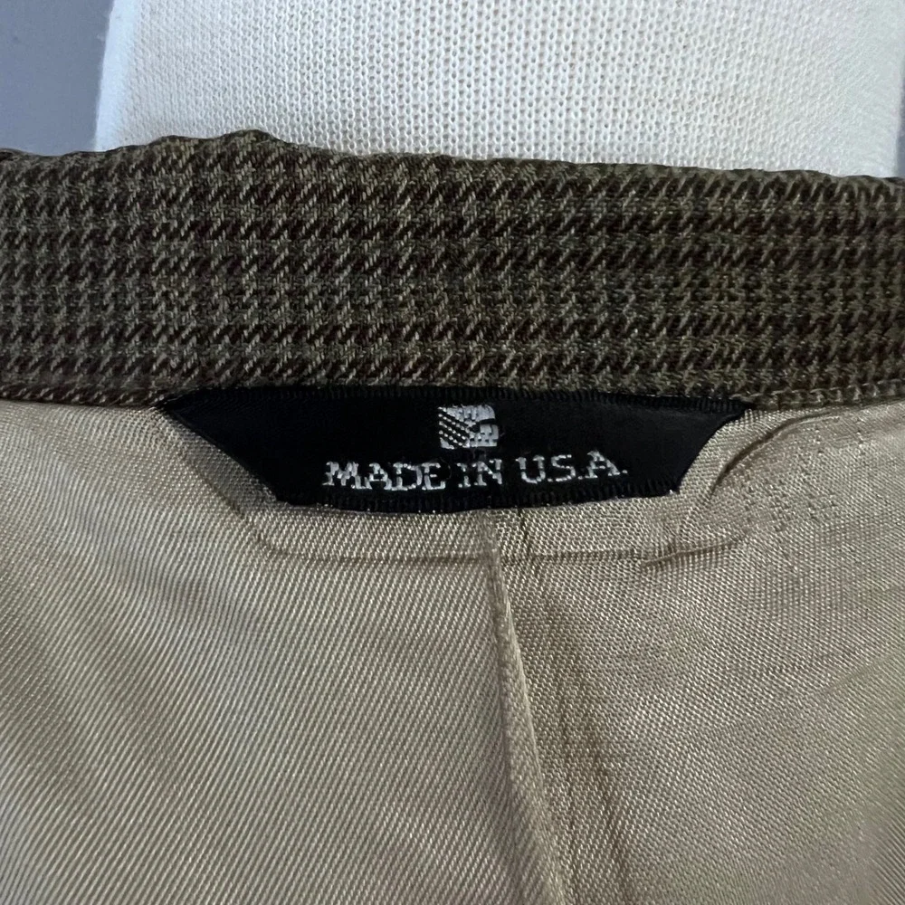 Polo Ralph Lauren University Club Blazer Mens 44 Brown Glen Plaid Wool Jacket